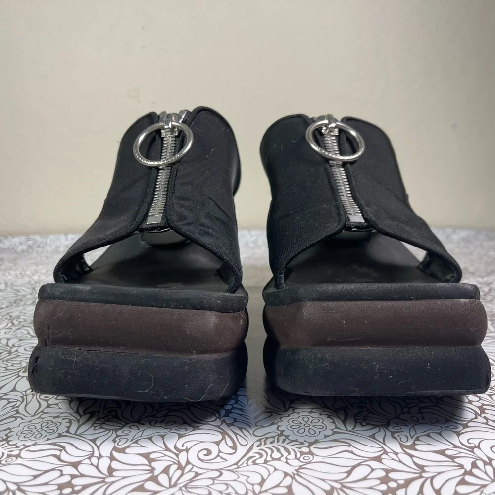 Stella McCartney Brown & Black Scuba Platform Slides Designer Sandals